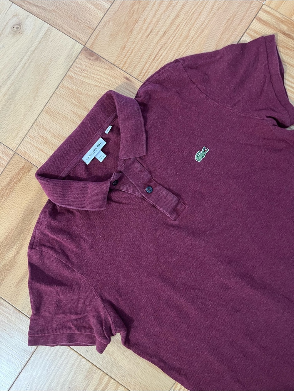 Lacoste Maroon Polo Shirt Women’s Medium - Preppy Athleisure